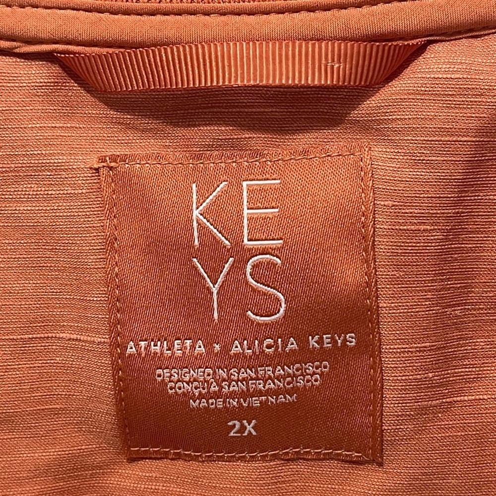 Athleta X Alicia Keys Enlighten Up Linen-Blend Bomber Jacket 2X - Picture 8 of 11